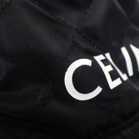 Celine Bucket M 2 aub 0930 C.38 no Hat Nylon Black main image 8